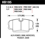 Hawk 84-4/91 BMW 325 (E30) Blue 9012  Race Front Brake Pads