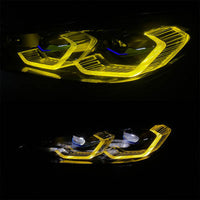 Yellow CSL DRL lighting on BMW