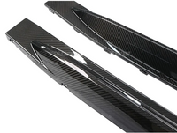 Carbon OEM side skirt installed