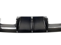 Carbon rear diffuser installed
