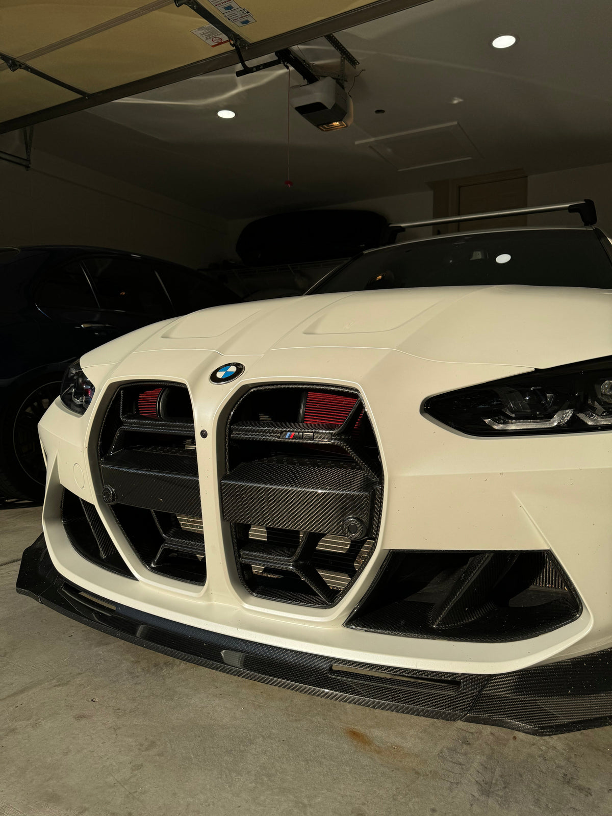CSL style dry carbon fiber front grille without ACC for BMW G80 M3 G82 M4