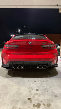 Carbon rear diffuser angle view