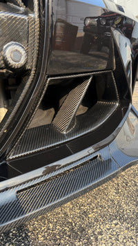 Carbon front air duct installed